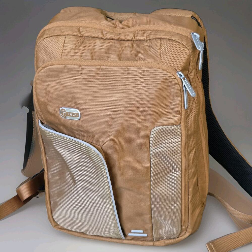 TUMI T-Tech Crossbody Messenger Bag/Satchel Carry Burnt Orange